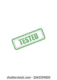 Tested stamp green