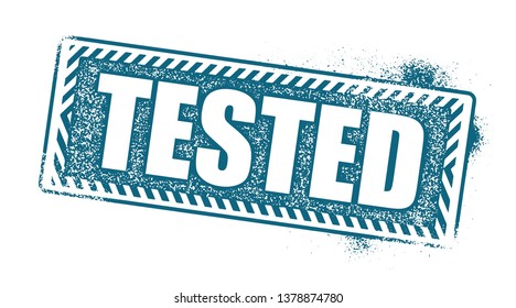 Tested Stamp. Vector Illustration