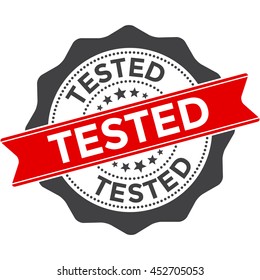 Tested Stamp Vector - Round Ribbon Seal