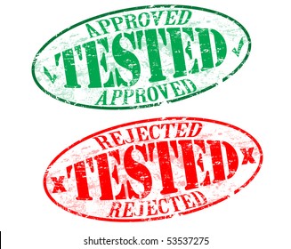 Tested stamps - approved and rejected