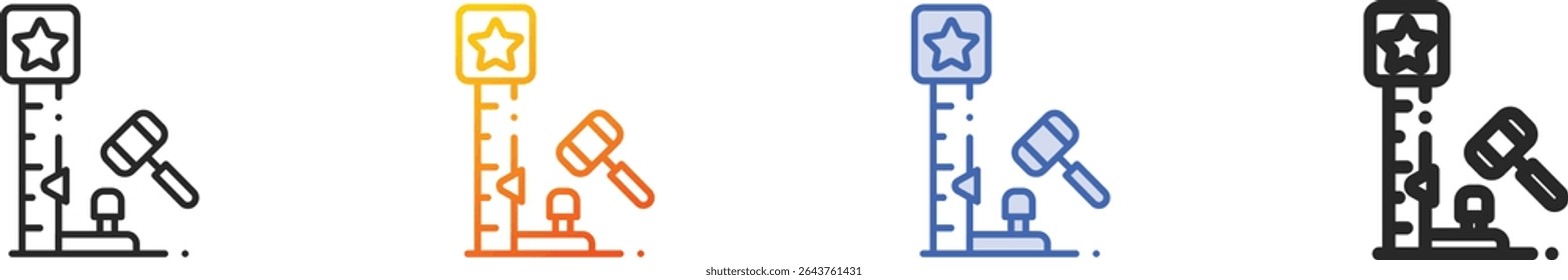 tester icon.Thin Linear, Gradient, Blue Stroke and bold Style Design Isolated On White Background