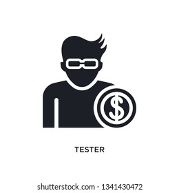 tester isolated icon. simple element illustration from crowdfunding concept icons. tester editable logo sign symbol design on white background. can be use for web and mobile