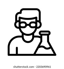 tester line icon illustration vector graphic