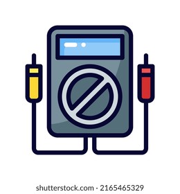 tester meter filled line style icon. vector illustration for graphic design, website, app. EPS 10