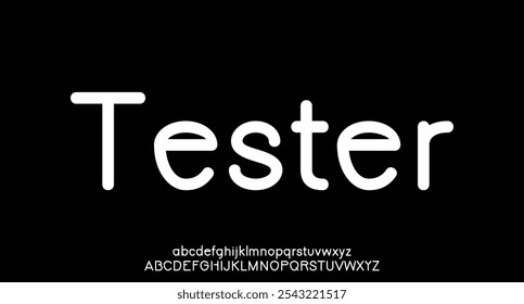 Tester, Modern abstract digital tech font. Logo creative font, type, technology, movie, digital, music, movie. Font and illustration in vector format.