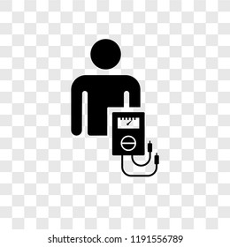 Tester vector icon isolated on transparent background, Tester transparency logo concept