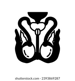 Testicle Nerve icon in vector. Logotype