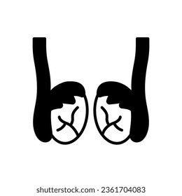 Testicles icon in vector. Illustration
