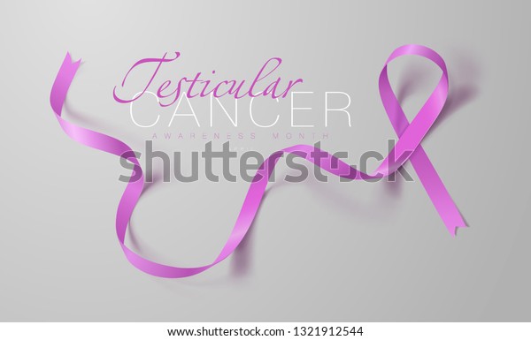 Testicular Cancer Awareness Calligraphy Poster Design Stock Vector