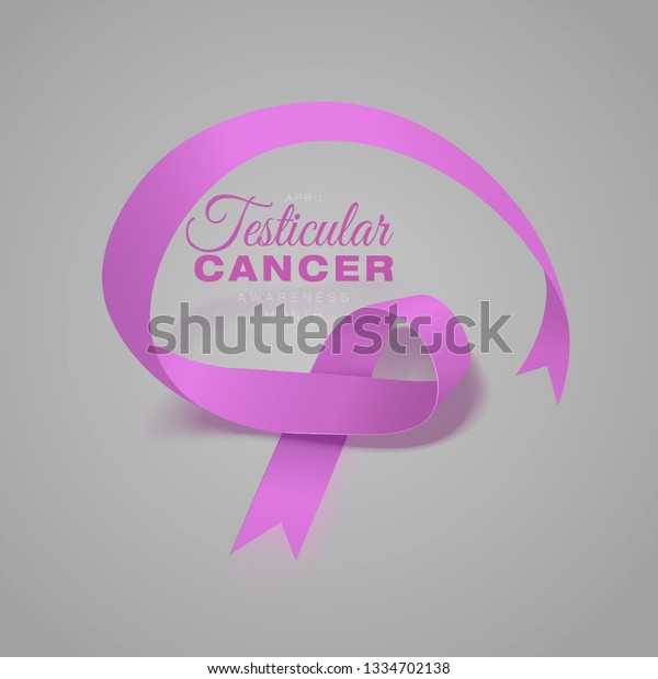 Testicular Cancer Awareness Calligraphy Poster Design Stock Vector Royalty Free 1334702138