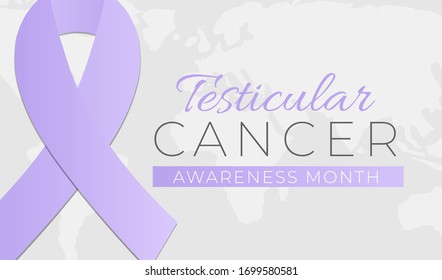 Ribbon Awareness Testicular Cancer Banner Template Stock Vector ...