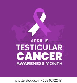 Testicular Cancer Awareness Month background or banner design template celebrated in April.