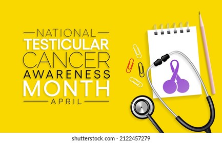 Testicular Cancer Awareness Month Observed Every Stock Vector (Royalty ...