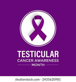 Testicular cancer awareness month observed each year in April. Vector illustration. Calligraphy  poster, flyer and background design.