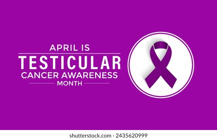 Testicular cancer awareness month observed each year in April. Vector illustration. Calligraphy  poster, flyer and background design.