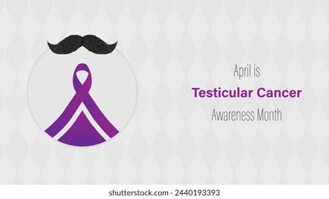 Testicular Cancer Awareness Month, vector illustration