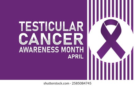 Testicular Cancer Awareness Month wallpaper with shapes and typography, banner, card, poster, template. Testicular Cancer Awareness Month, background