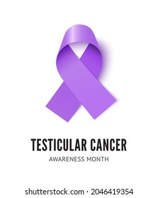 Testicular Cancer Awareness Ribbon Vector Illustration Stock Vector ...