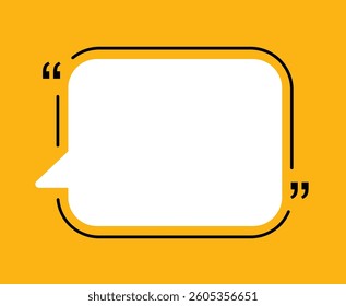 Testimonial banner infographic background. Infographic quote bubble template illustration.