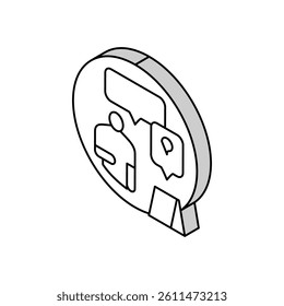 testimonial evidence crime isometric icon vector. testimonial evidence crime sign. isolated symbol illustration