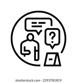 testimonial evidence crime line icon vector. testimonial evidence crime sign. isolated contour symbol black illustration