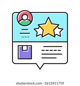 testimonial feedback color icon vector. testimonial feedback sign. isolated symbol illustration