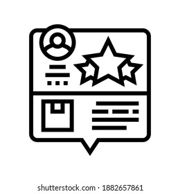 testimonial feedback line icon vector. testimonial feedback sign. isolated contour symbol black illustration