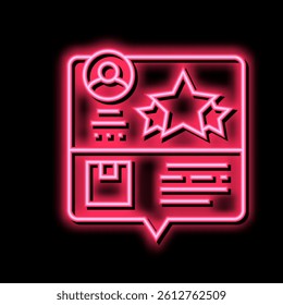 testimonial feedback neon light sign vector. testimonial feedback illustration