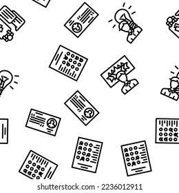 testimonial feedback quote vector seamless pattern thin line illustration