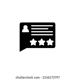 Testimonial, feedback, ratting star stencil icon vector