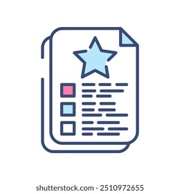 Testimonial Fill Color Icon, Vector illustration