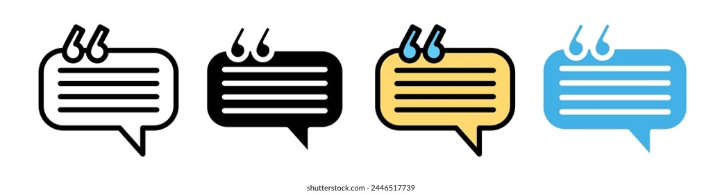 Testimonial given by satisfied product user or customer feedback or comment by leave feedback review icon. client opinion or quote dialog message