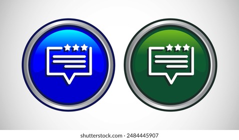 Testimonial Icon Button Set Design Illustration
