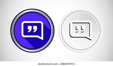 Testimonial Icon Button Set Design Illustration