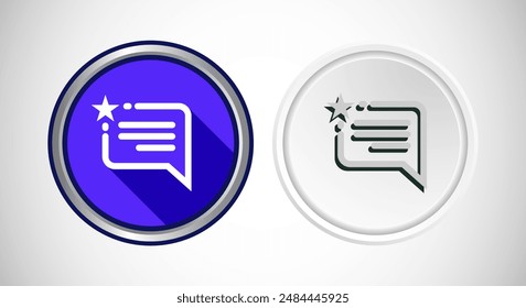 Testimonial Icon Button Set Design Illustration