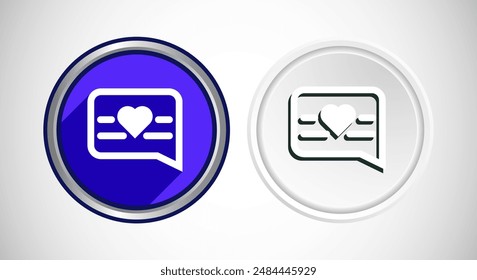 Testimonial Icon Button Set Design Illustration