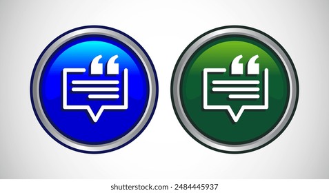 Testimonial Icon Button Set Design Illustration