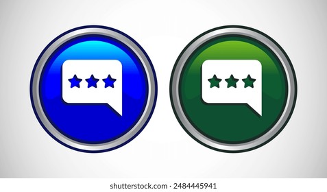 Testimonial Icon Button Set Design Illustration