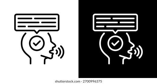 Testimonial Icon Line Styles Ilustración vectorial