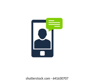 Testimonial Icon Logo Design Element