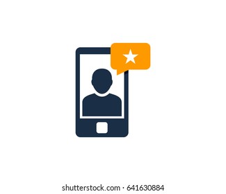 Testimonial Icon Logo Design Element