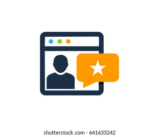 Testimonial Icon Logo Design Element