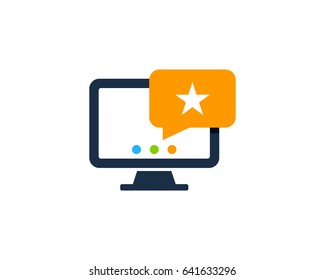 Testimonial Icon Logo Design Element