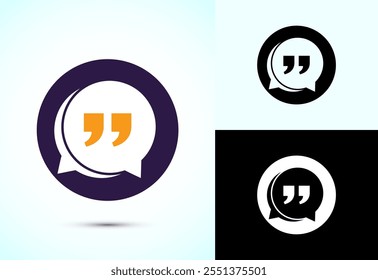 Testimonial icon, Quote icon, Quotation mark sign