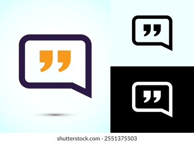 Testimonial icon, Quote icon, Quotation mark sign