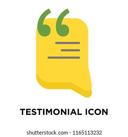 Testimonial icon vector isolated on white background, Testimonial transparent sign , question symbols