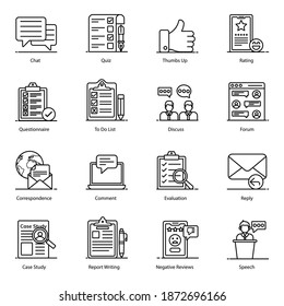 
Testimonial Icons In Modern Flat Style Pack 