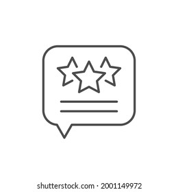 Testimonial message line outline icon