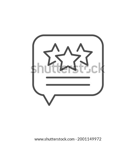 Testimonial message line outline icon