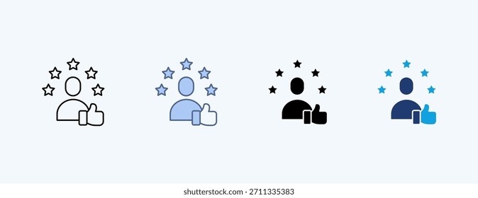 Testimonial Multiple Icon Illustration Vektor